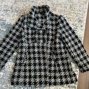 Guess houndstooth car coat